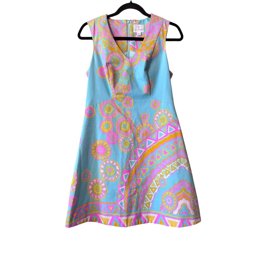 Julie Brown NYC‎ Dress Size 4 Sleeveless Dopamine Chic Geometric Retro